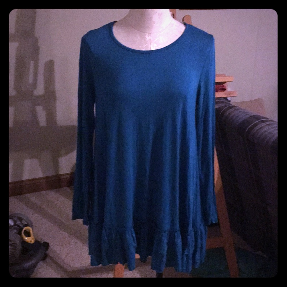 Teal tunic dress